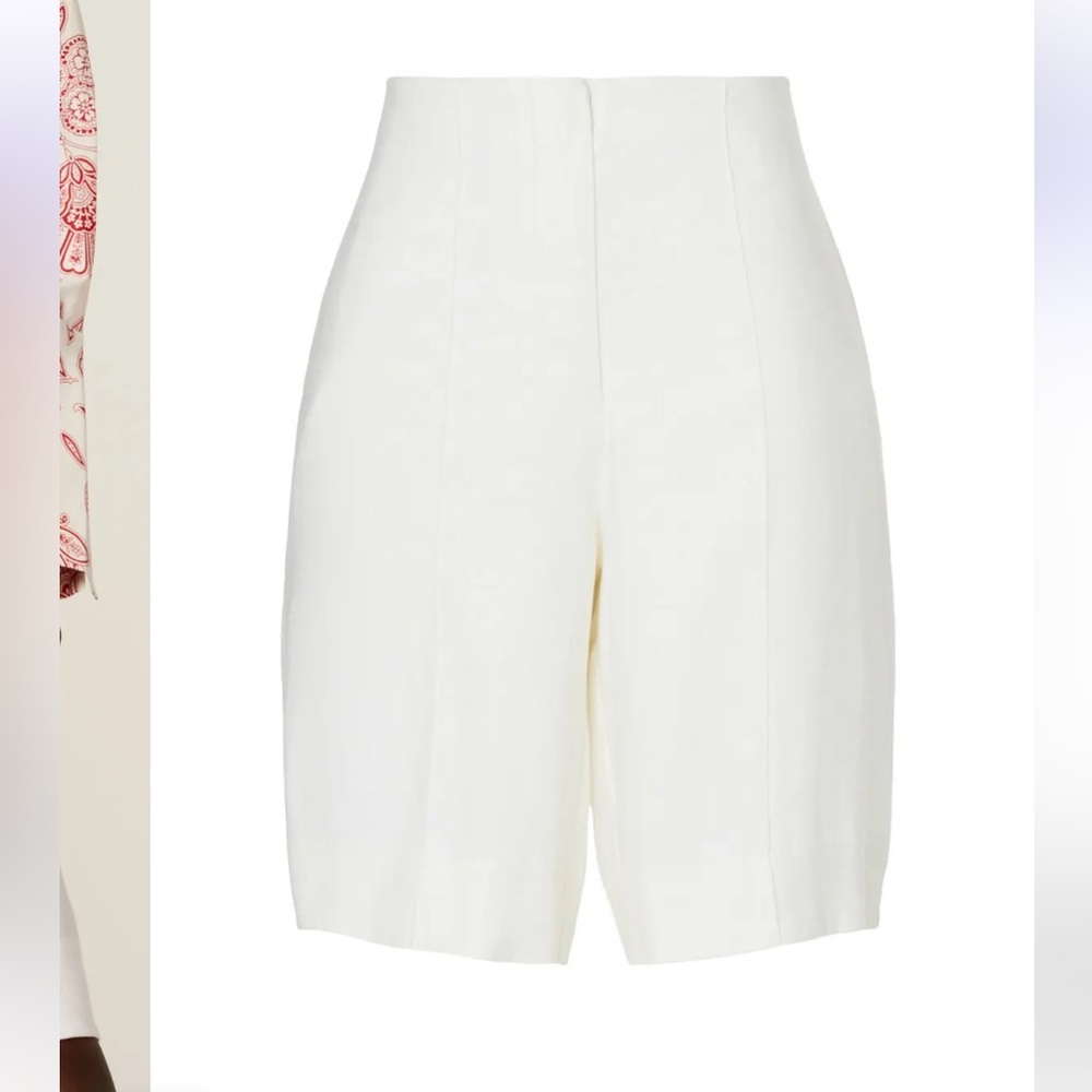 SAUNDERS X RTR white linen pants